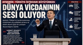 Aydemir: Türkiye istikrarı büyütürken dünya vicdanının sesi oluyor