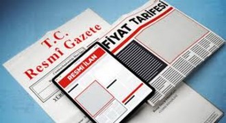 Resmi İlan Yayım Ücretlerine Yeni Tarife
